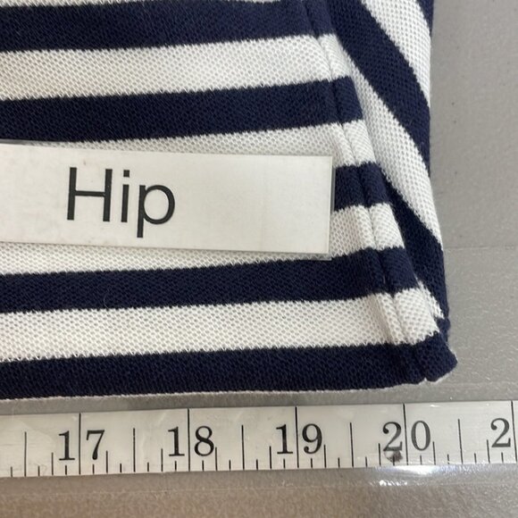 ATM Anthony Thomas Melillo Dress Crew Neck Striped Blue Size X Small XS - Picture 17 of 17